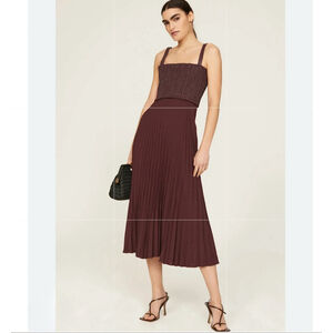 Proenza Schouler Bi-Color Pleated Midi Dress